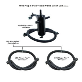 UPR Products 2015-2020 Ford F-150 EcoBoost 2.7L and 3.5L Plug n Play Dual Valve Oil Catch Can with ECSS