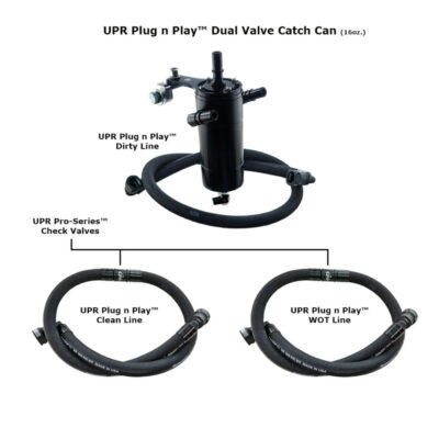 UPR Products 2015-2020 Ford F-150 EcoBoost 2.7L and 3.5L Plug n Play Dual Valve Oil Catch Can with ECSS