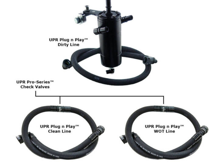 UPR Products 2015-2020 Ford F-150 EcoBoost 2.7L and 3.5L Plug n Play Dual Valve Oil Catch Can with ECSS