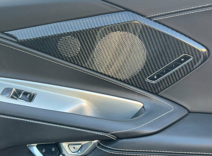 EOS 2020-2024 Chevrolet Corvette C8 Carbon Fiber Interior Door Speaker Cover