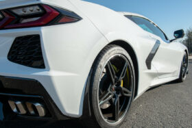 EOS 2020-2024 Chevrolet Corvette Carbon Fiber C8 XL Extended Rear Splash Guard Mud Flaps - Image 5