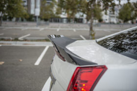 EOS 2009-2015 Cadillac Gen.2 CTS-V Sedan Primer Black Wickerbill Rear Trunk Spoiler - Image 1