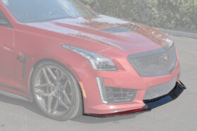 EOS 2016-2019 Cadillac Gen.3 CTS-V Carbon Fiber Front Lip Splitter With Side Wheel Archs - Image 2