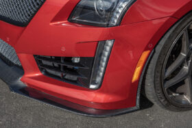 EOS 2016-2019 Cadillac Gen.3 CTS-V Carbon Fiber Front Splitter Side Wheel Archs - Image 1