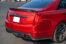 EOS 2016-2019 Cadillac Gen.3 CTS-V Carbon Fiber Replacement Rear Diffuser ( 3-Pieces Design ) - Image 3