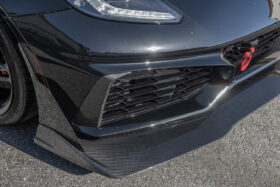 EOS 2019 Chevrolet Corvette C7 ZR1 Carbon Fiber Front Bumper Vent Brows Insert - Image 2