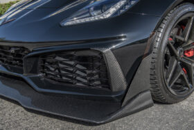 EOS 2019 Chevrolet Corvette C7 ZR1 Carbon Fiber Front Splitter Side Winglet Extension Pair - Image 1