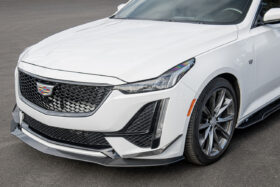 EOS 2020-2024 Cadillac CT5 Sport / CT5-V Carbon Fiber Blackwing Style Front Lip Splitter and Canards - Image 1