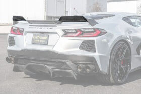 EOS 2020-2024 Chevrolet Corvette C8 Carbon Fiber Rear Trunk Wicker Spoiler Add-On Extensions - Image 4