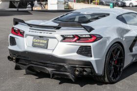 EOS 2020-2024 Chevrolet Corvette C8 Carbon Fiber Rear Trunk Wicker Spoiler Add-On Extensions - Image 5