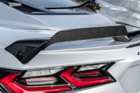 EOS 2020-2024 Chevrolet Corvette C8 Carbon Fiber Rear Trunk Wicker Spoiler Add-On Extensions - Image 2