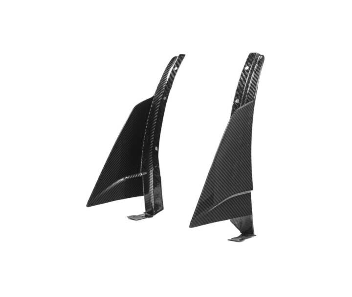 EOS 2019 Chevrolet Corvette C7 ZR1 Carbon Fiber Front Splitter Side Winglet Extension Pair