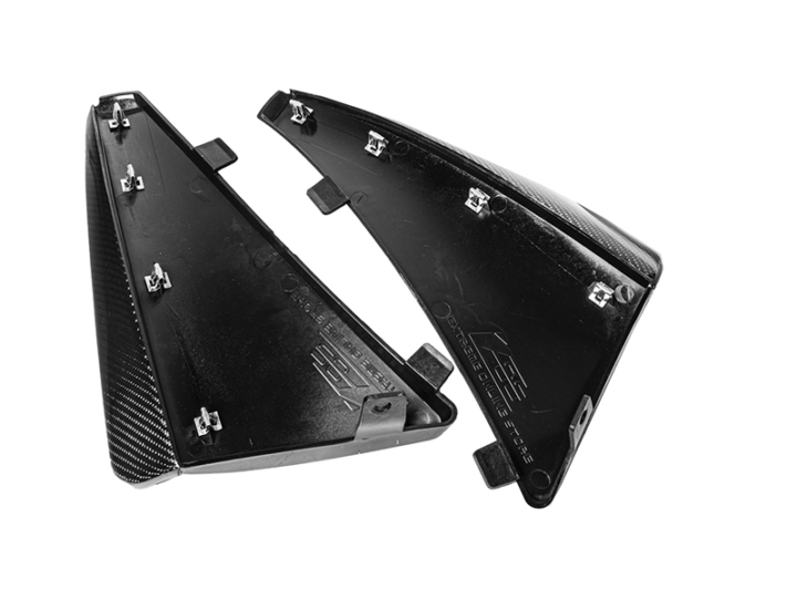 EOS 2020-2024 Chevrolet Corvette C8 Carbon Fiber XL Extended Front Splash Guard Mud Flaps