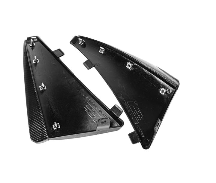 EOS 2020-2024 Chevrolet Corvette C8 Carbon Fiber XL Extended Front Splash Guard Mud Flaps