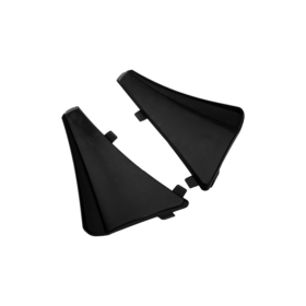 EOS 2020-2024 Chevrolet Corvette C8 Matte Black XL Extended Style Front Wheel Splash Guard Pair - Image 1