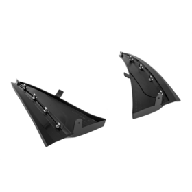 EOS 2014-2019 Chevrolet Corvette C7 Primer Black XL Extended Style Front Wheel Splash Guard Pair