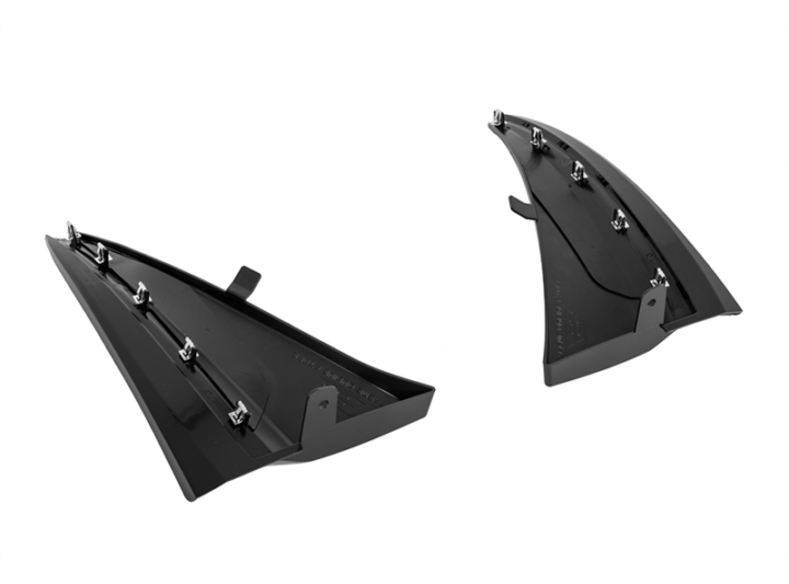 EOS 2014-2019 Chevrolet Corvette C7 Primer Black XL Extended Style Front Wheel Splash Guard Pair