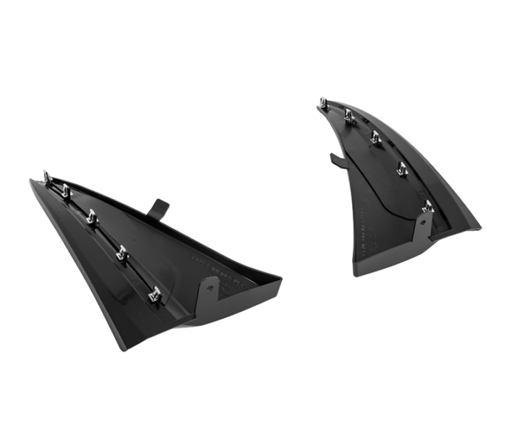 EOS 2014-2019 Chevrolet Corvette C7 Primer Black XL Extended Style Front Wheel Splash Guard Pair