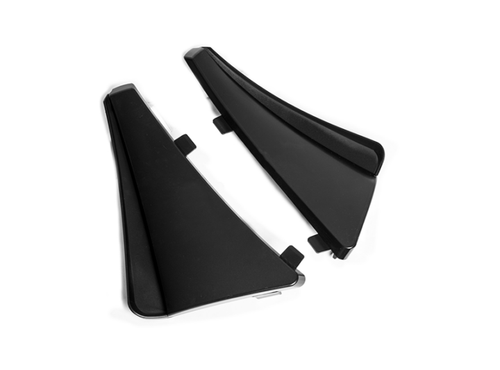EOS 2020-2024 Chevrolet Corvette C8 Matte Black XL Extended Style Front Wheel Splash Guard Pair