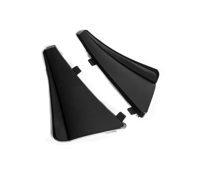 EOS 2020-2024 Chevrolet Corvette C8 Matte Black XL Extended Style Front Wheel Splash Guard Pair