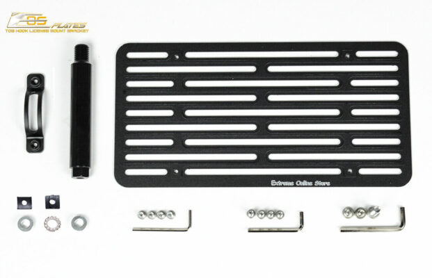 EOS 2020-2024 Chevrolet Corvette Full Size Front Bumper NO-DRILL Tow Hook License Plate Mount Bracket