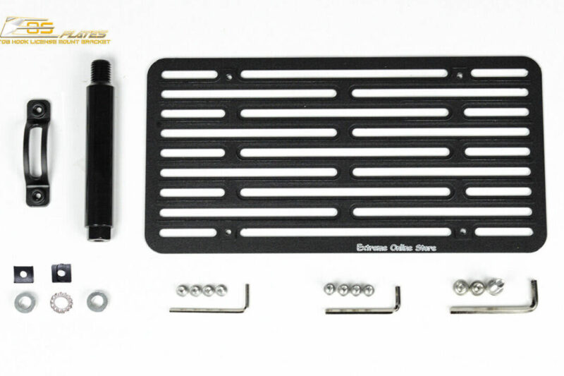 EOS 2020-2024 Chevrolet Corvette Full Size Front Bumper NO-DRILL Tow Hook License Plate Mount Bracket