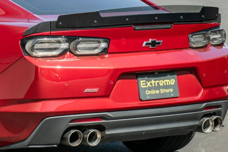 EOS 2016-2018 6th Gen Chevrolet Camaro SS / ZL1 Smoke Tinted Rear Wickerbill Add-On For Spoiler