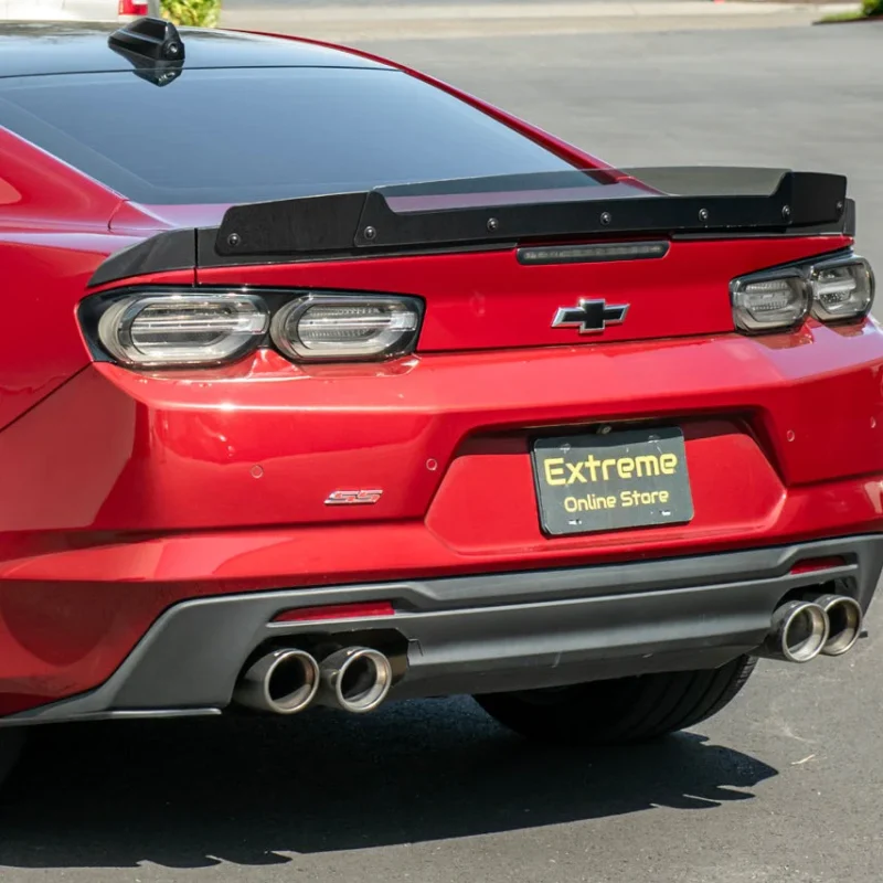 EOS 2016-2018 6th Gen Chevrolet Camaro SS / ZL1 Smoke Tinted Rear Wickerbill Add-On For Spoiler