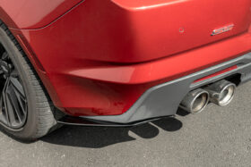 EOS 2016-2018 Chevrolet Camaro 6th Gen Glossy Black Rear Bumper Apron Lip Splitter - Image 2