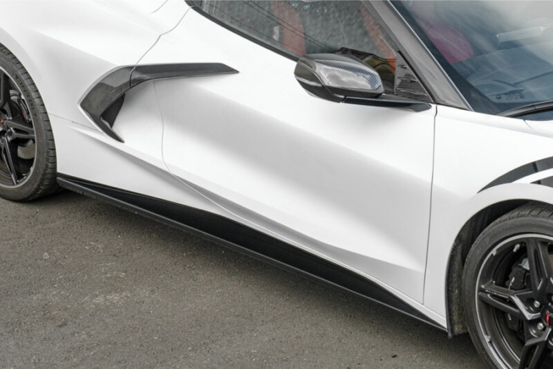 EOS 2020-2024 Chevrolet Corvette C8 Carbon Flash Side Skirts Rocker Panels