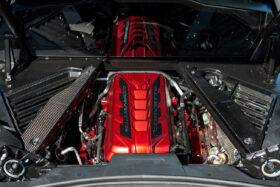 EOS 2020-2024 Chevrolet Corvette C8 Coupe Carbon Fiber Engine Cover With Bay Panel Insert - Image 2