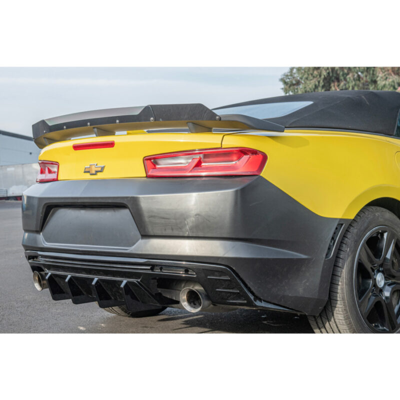 EOS 2016-2018 6th Gen Chevrolet Camaro SS & ZL1 Rear Wing Smoke Tinted Wickerbill Add-On For Spoiler