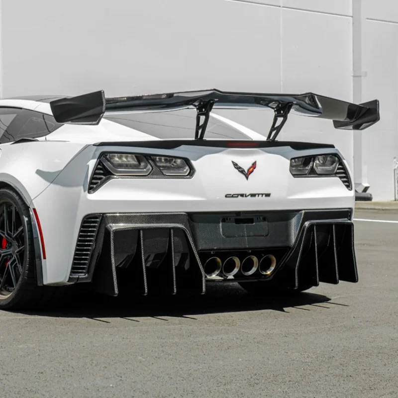 EOS 2014-2019 Chevrolet Corvette C7 ZR1 Carbon Fiber Extended Rear Spoiler High Wing