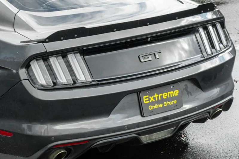 EOS 2015-2023 Ford Mustang GT Smoke Tinted Rear Spoiler Wickerbill Flap Insert
