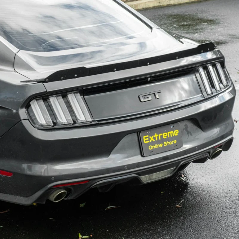 EOS 2015-2023 Ford Mustang GT Smoke Tinted Rear Spoiler Wickerbill Flap Insert