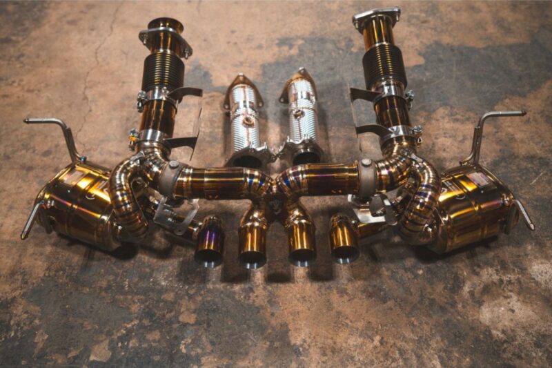Valvetronic 2023-2025 Chevrolet Corvette C8 Z06 Cat-Back Exhaust - Titanium - Race Free Flow Bypass Pipes