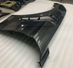MAZ 2015-2017 Ford Mustang GT4-R Carbon Fiber Front Fenders - Image 2