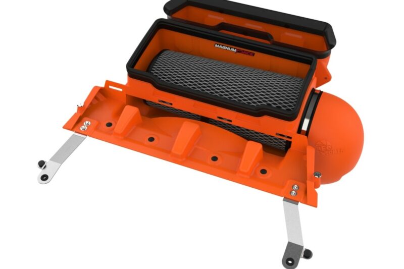 aFe Power Ram 1500 TRX 2021-2024 V8-6.2L (sc) Magnum FORCE Stage-2 Cold Air Intake System Orange w/ Black Pro 5R Filter