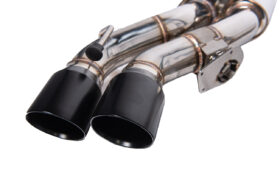 Extreme Online Store EOS CTS-V Sedan MBP Valved Axle Back Quad Tips Exhaust - Black Tips - Image 5