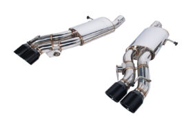 Extreme Online Store EOS CTS-V Sedan MBP Valved Axle Back Quad Tips Exhaust - Black Tips - Image 2
