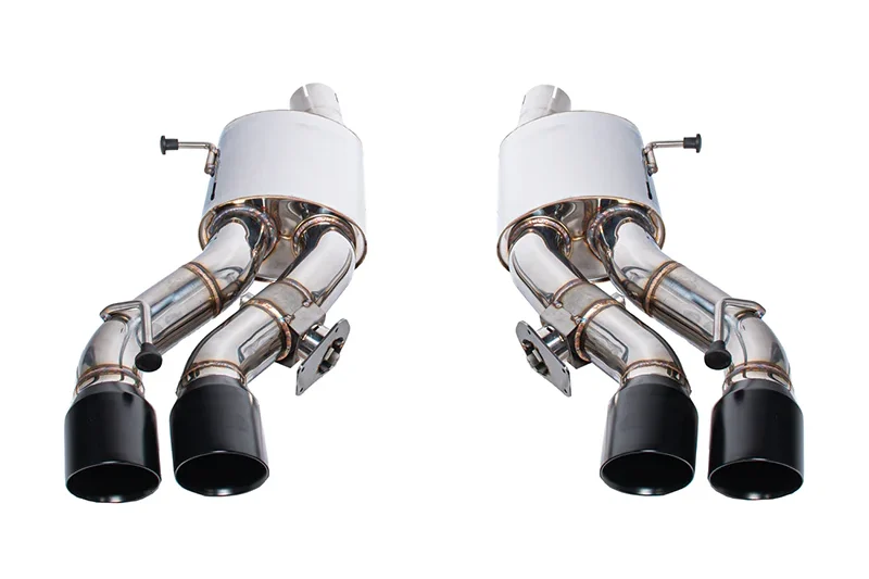 EOS 2016-2019 Cadillac CTS-V Sedan MBP Valved Axle Back Quad Tips Exhaust - Black Tips