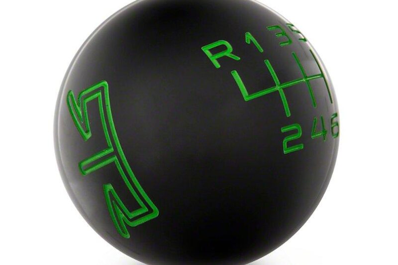 RTR 2024 Ford Mustang Black Shift Knob - Green Engraving