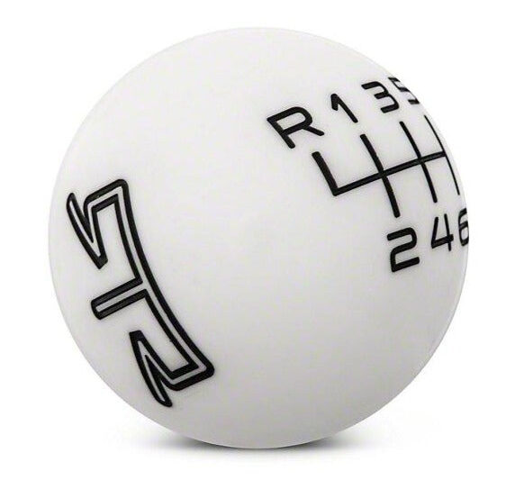 RTR 2024 Ford Mustang White Shift Knob - Black Engraving