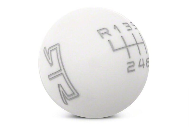 RTR 2024 Ford Mustang White Shift Knob - Gray Engraving