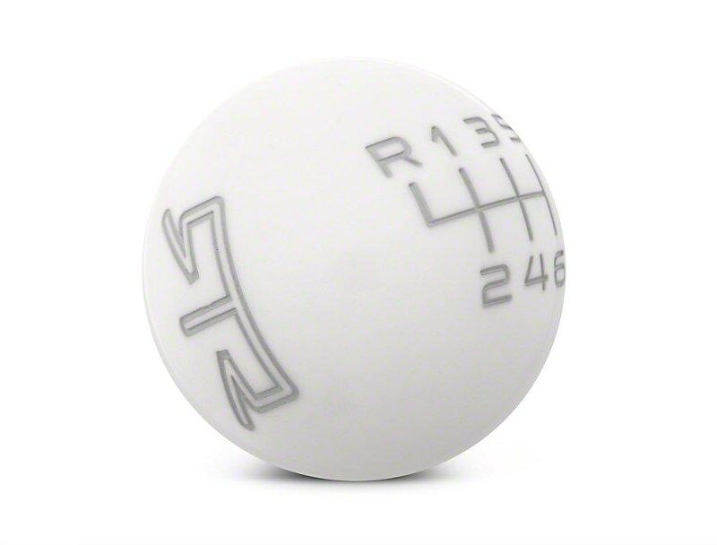 RTR 2024 Ford Mustang White Shift Knob - Gray Engraving