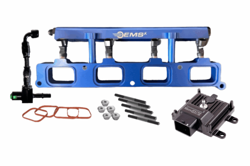 EMS 2015-2023 Ford Mustang Ecoboost UAFS with Wiring, Maxx ECU MINI, FlexFuel Sensor, Spacer, and 1300cc Injectors.