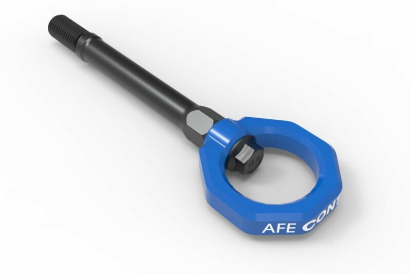 aFe Power 2020-2024 Chevrolet Corvette C8 V8-6.2L aFe CONTROL Front Tow Hook Blue