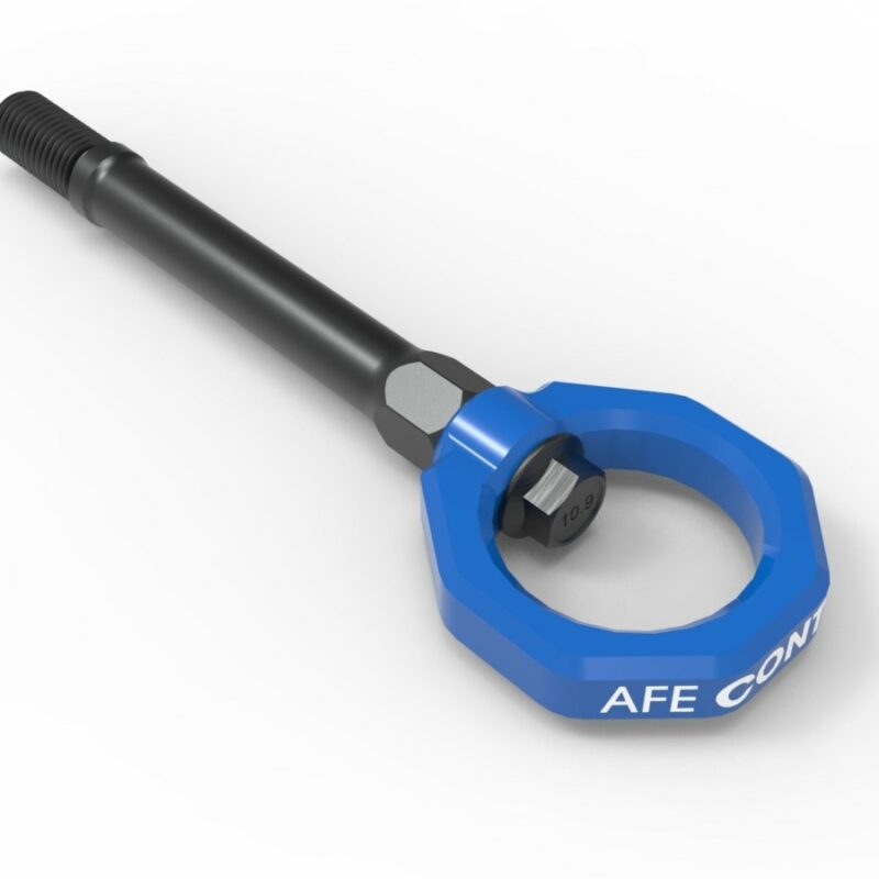 aFe Power 2020-2024 Chevrolet Corvette C8 V8-6.2L aFe CONTROL Front Tow Hook Blue