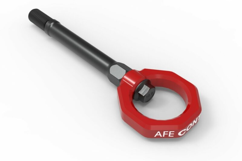 aFe Power 2020-2024 Chevrolet Corvette C8 V8-6.2L aFe CONTROL Front Tow Hook Red