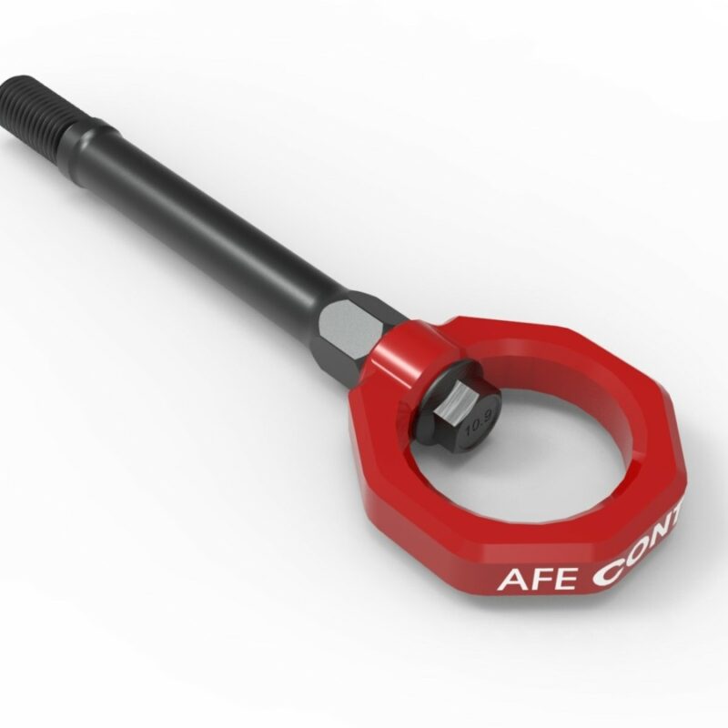 aFe Power 2020-2024 Chevrolet Corvette C8 V8-6.2L aFe CONTROL Front Tow Hook Red